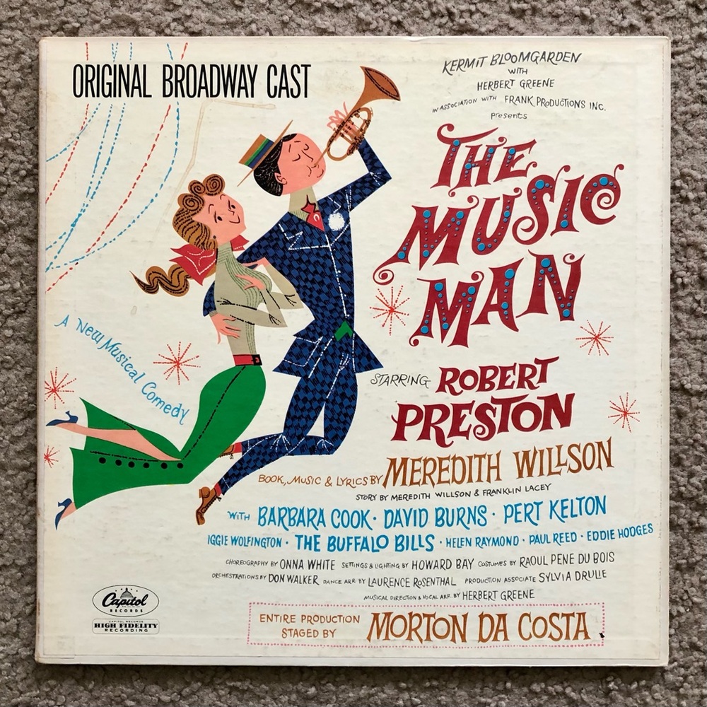The Music Man Original Broadway Cast Vinyl Record Capitol Records
